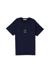 Bogey Short Sleeve Tee with Flag in Navy