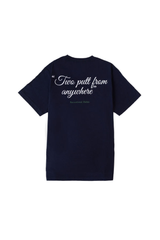 Bogey Short Sleeve Tee with Flag in Navy