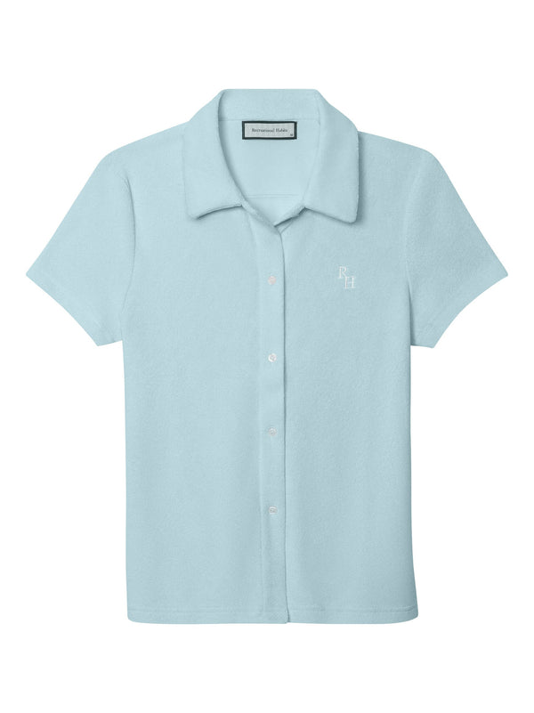 Lina Terry Top in Blue