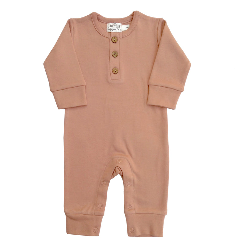 Organic Coverall Romper | Clay