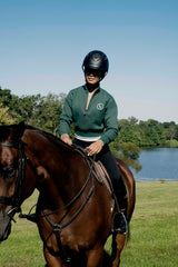 Eli Crop Half-Zip in Green
