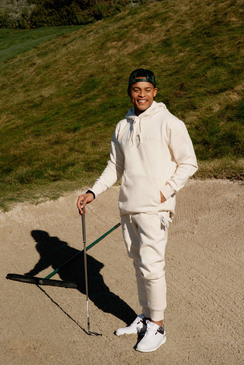 Moose Sweatpant with RH in Cream