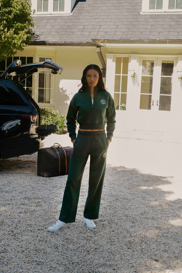Bentley Straight Leg Sweatpant in Green