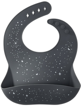 Baby Silicone Bib (Magical Dark Grey)