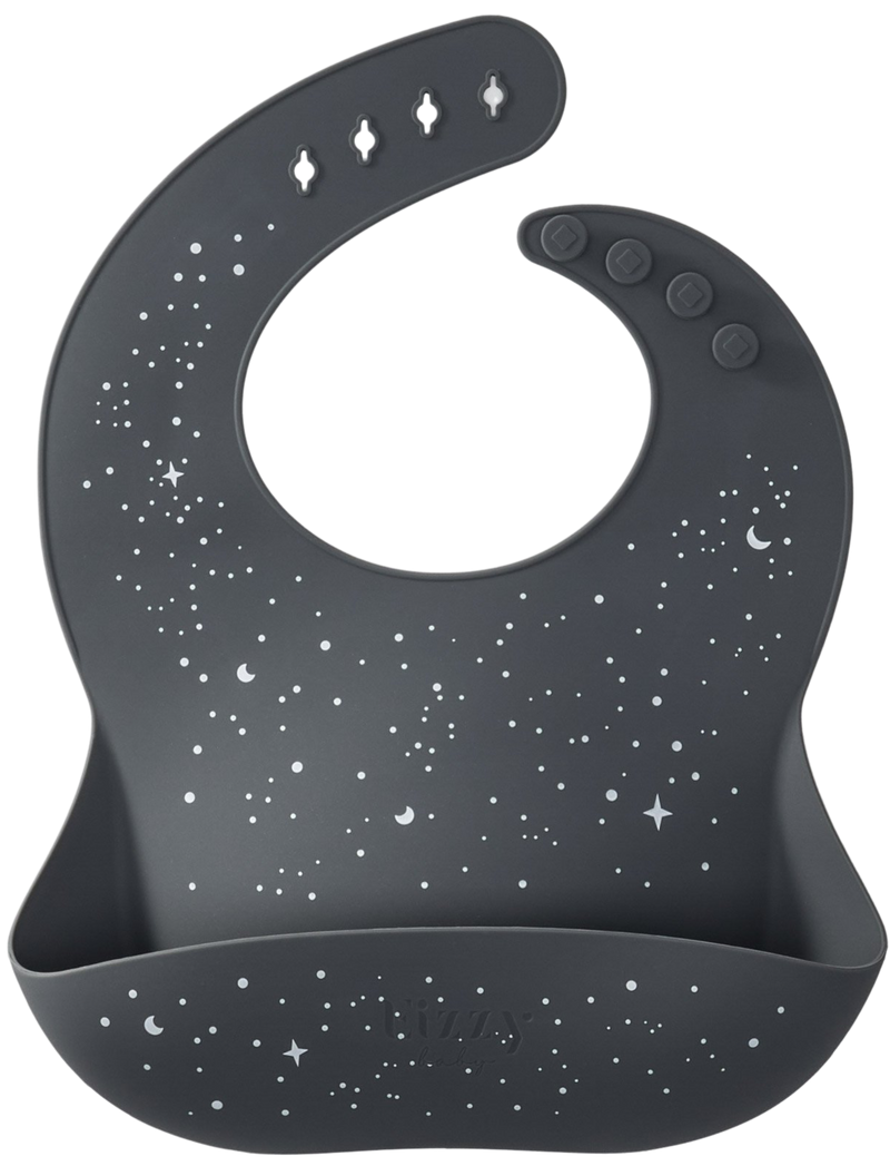 Baby Silicone Bib (Magical Dark Grey)