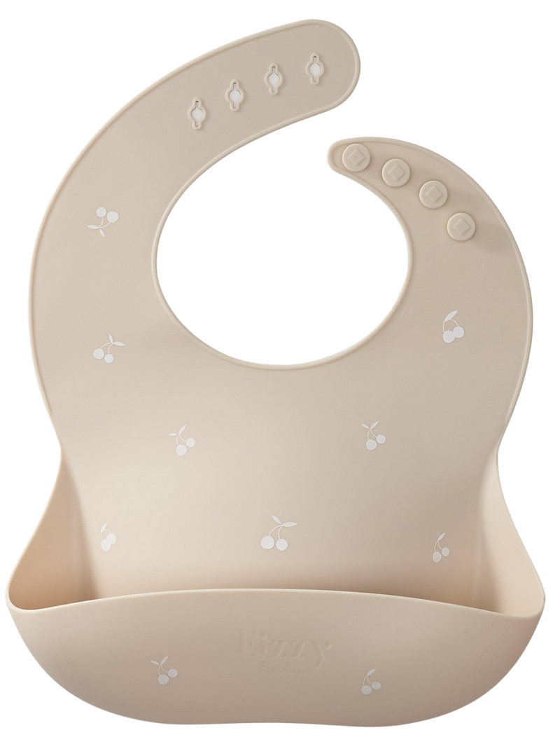 Baby Silicone Bib (Shifting Sand Cherry)