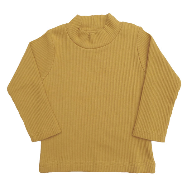 organic turtle neck baby top | dijon