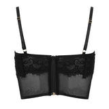 Crystal Lace Open-Cup Bustier