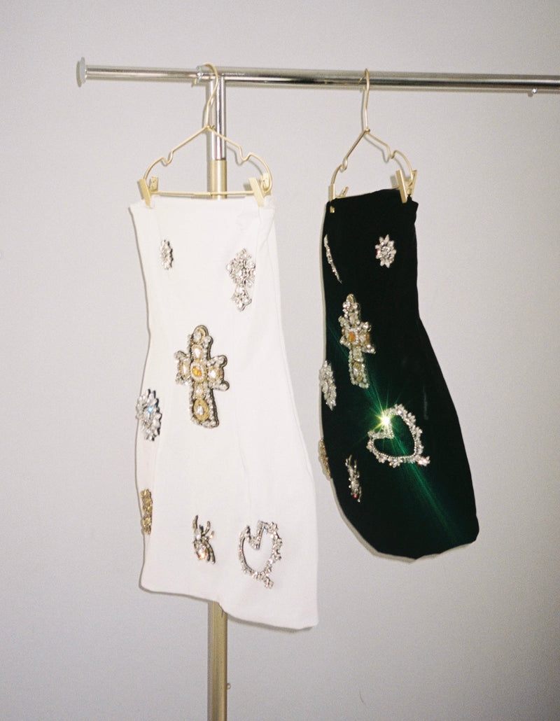 LETO EMBELLISHED DRESS