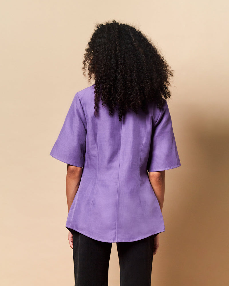 Sabrina Button Down Top in Orchid