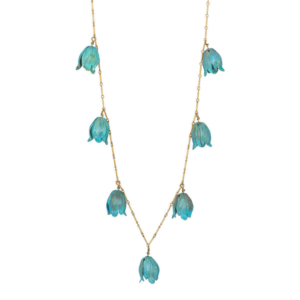 Verdigris Tulip Necklace