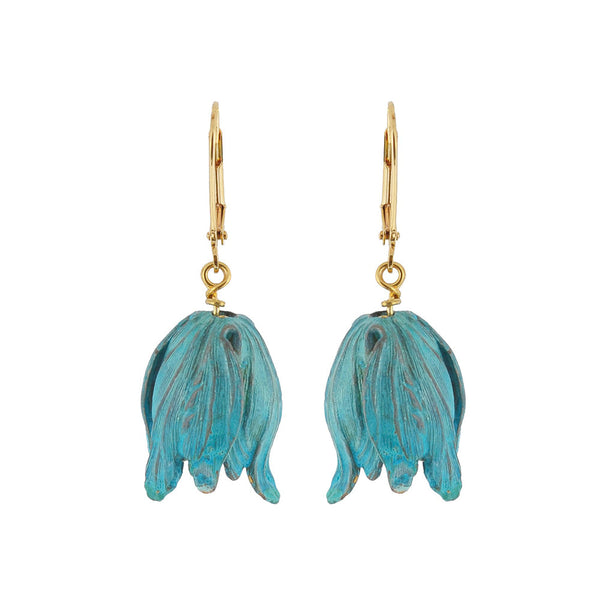 Verdigris Tulip Earrings