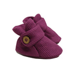 Organic Waffle Baby Booties | Berry