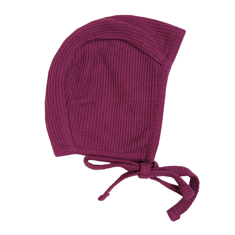 Organic Waffle Bonnet | Berry