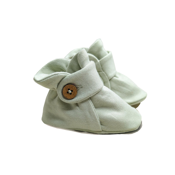 Organic Baby Booties | Sage